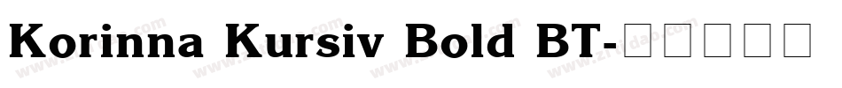 Korinna Kursiv Bold BT字体转换